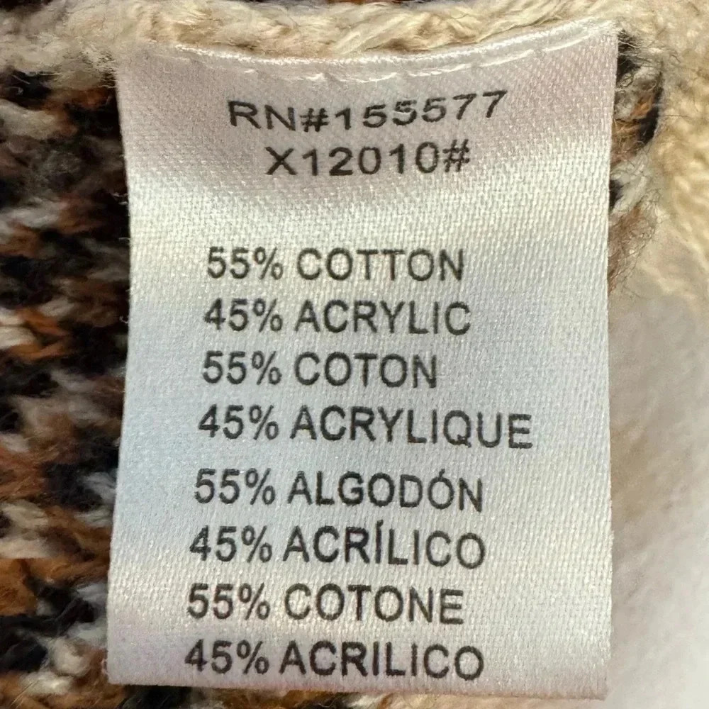 Miracle U.S.A Cream Leopard Print V-Neck Sweater - Picture 4 of 4